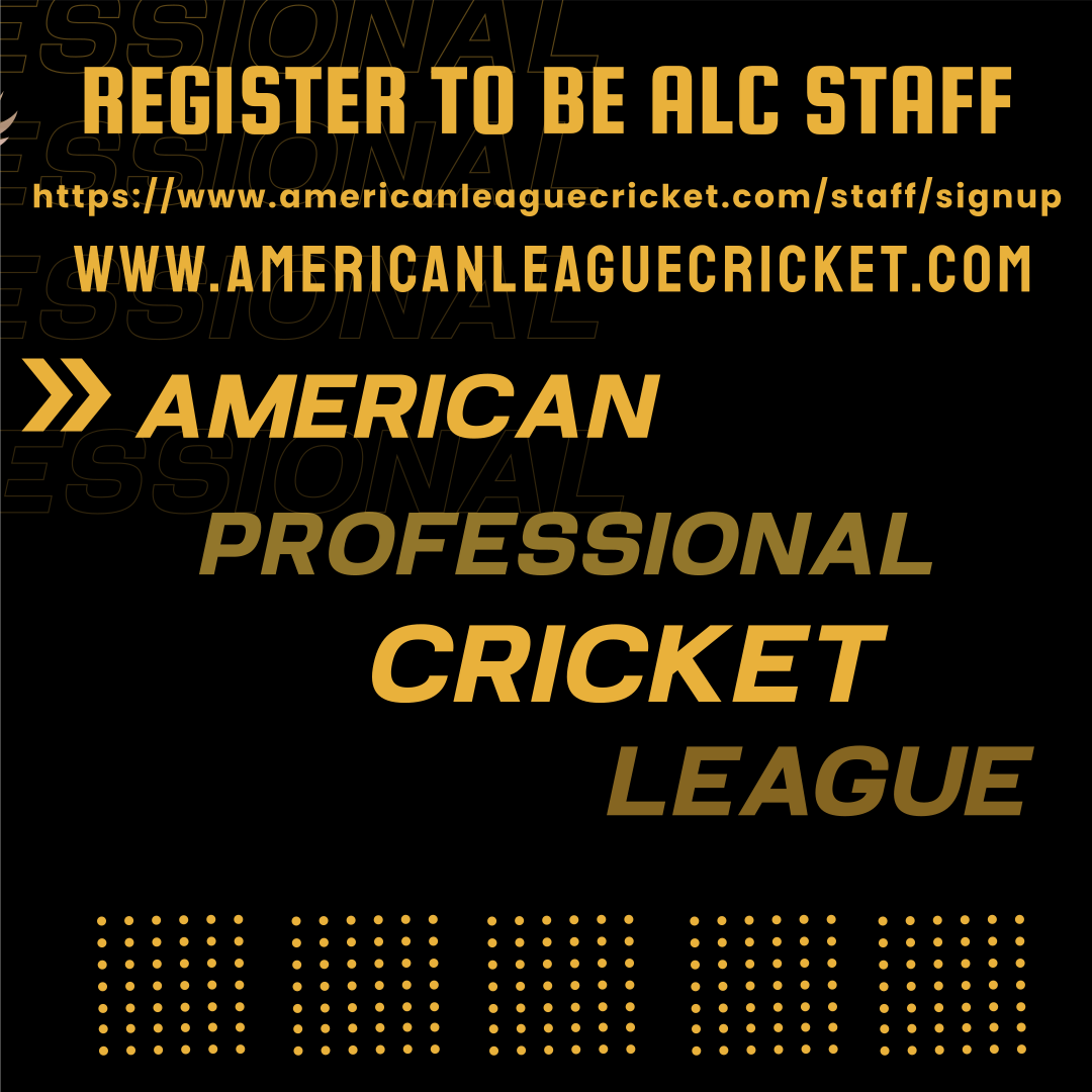 Register to be American League Cricket  STAFF